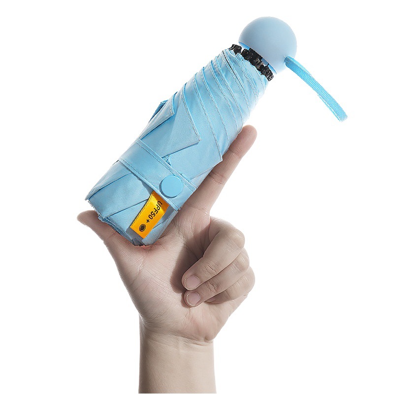 Sombrilla compacta mini, protección solar, protección UV, doble uso para sol y lluvia, sombrilla ultraligera y engrosada para mujer, personalizable.