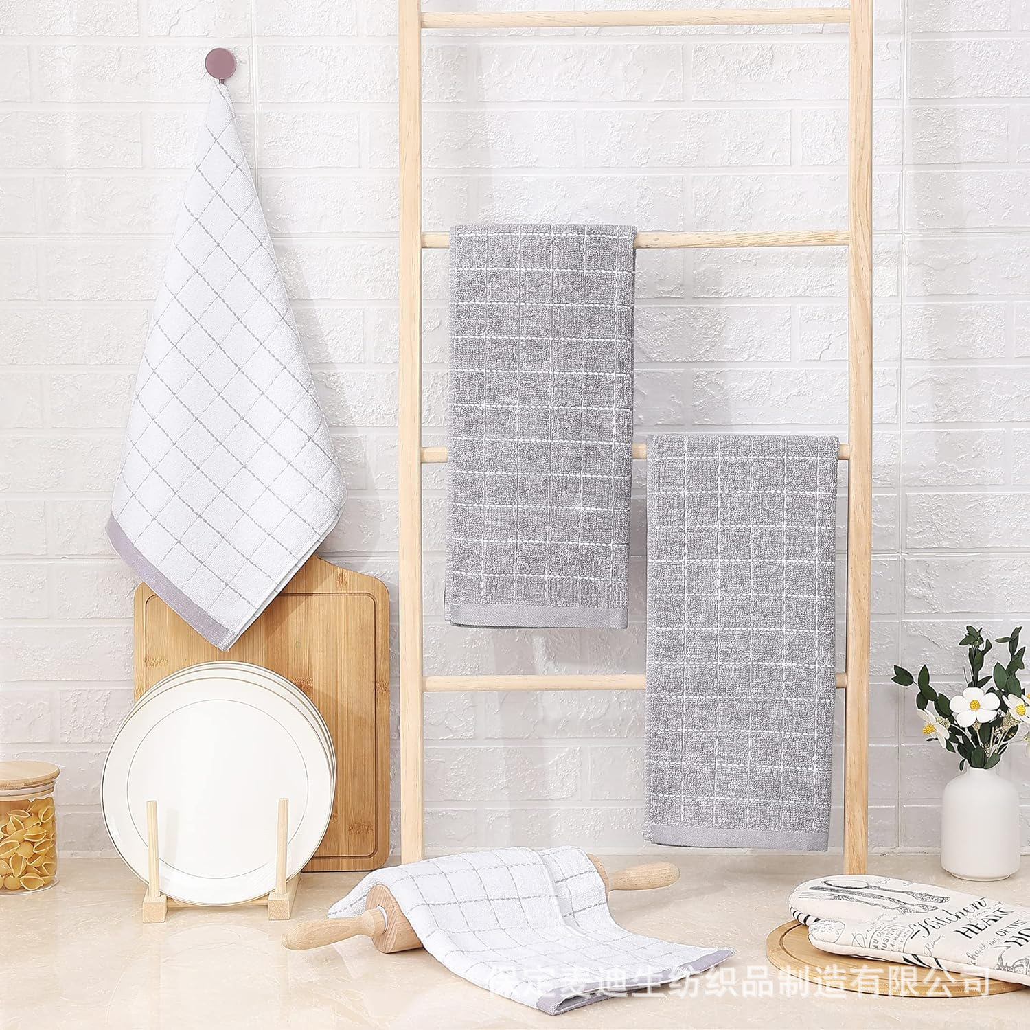 Fabricantes al por mayor toallas de platos de cocina algodón cuadrado transfronterizo amazon caliente toallas cuadradas suaves absorción de agua