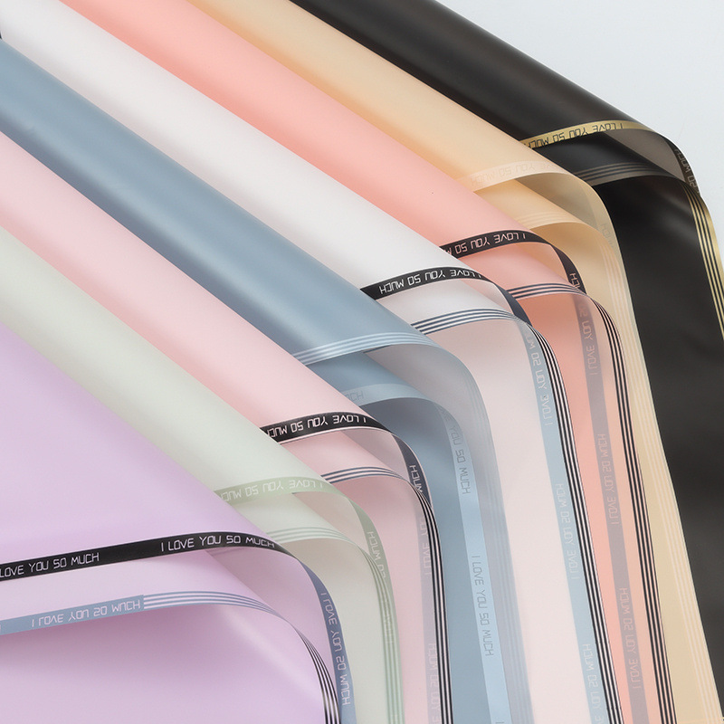 Flower party fabricantes al por mayor nuevos productos transfronterizos flor embalaje flor flor florista ramo de flores envoltura de borde negro material de embalaje de papel ramo