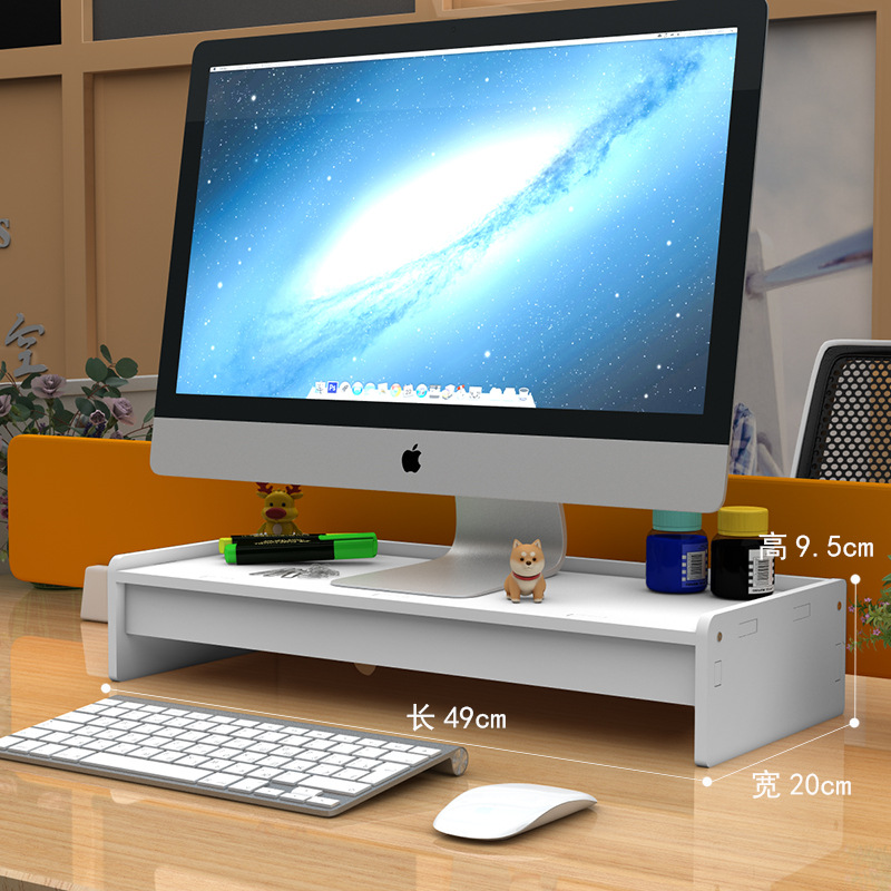 Monitor de la computadora estante elevado Pantalla de escritorio estante elevado Escritorio de oficina estante levantado organizador de almacenamiento