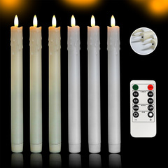 Ledロングキャンドル電子キャンドルライトリモコン機能シミュレーション涙波口誕生日パーティー雰囲気キャンドル