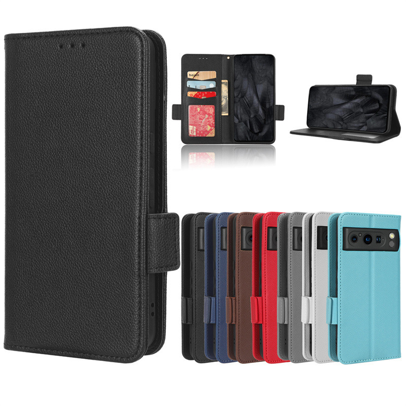 Suitable for Google 10 Pro Mobile Phone Leather Case Google Pixel 9A/8 Pro Flip Litchi Pattern Mobile Phone Case 7