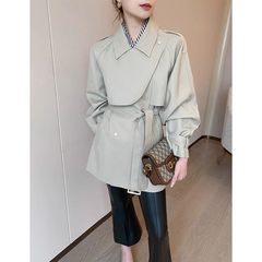2025春秋新款中长款复古斗篷风衣外套女韩版宽松百搭小个子上衣潮