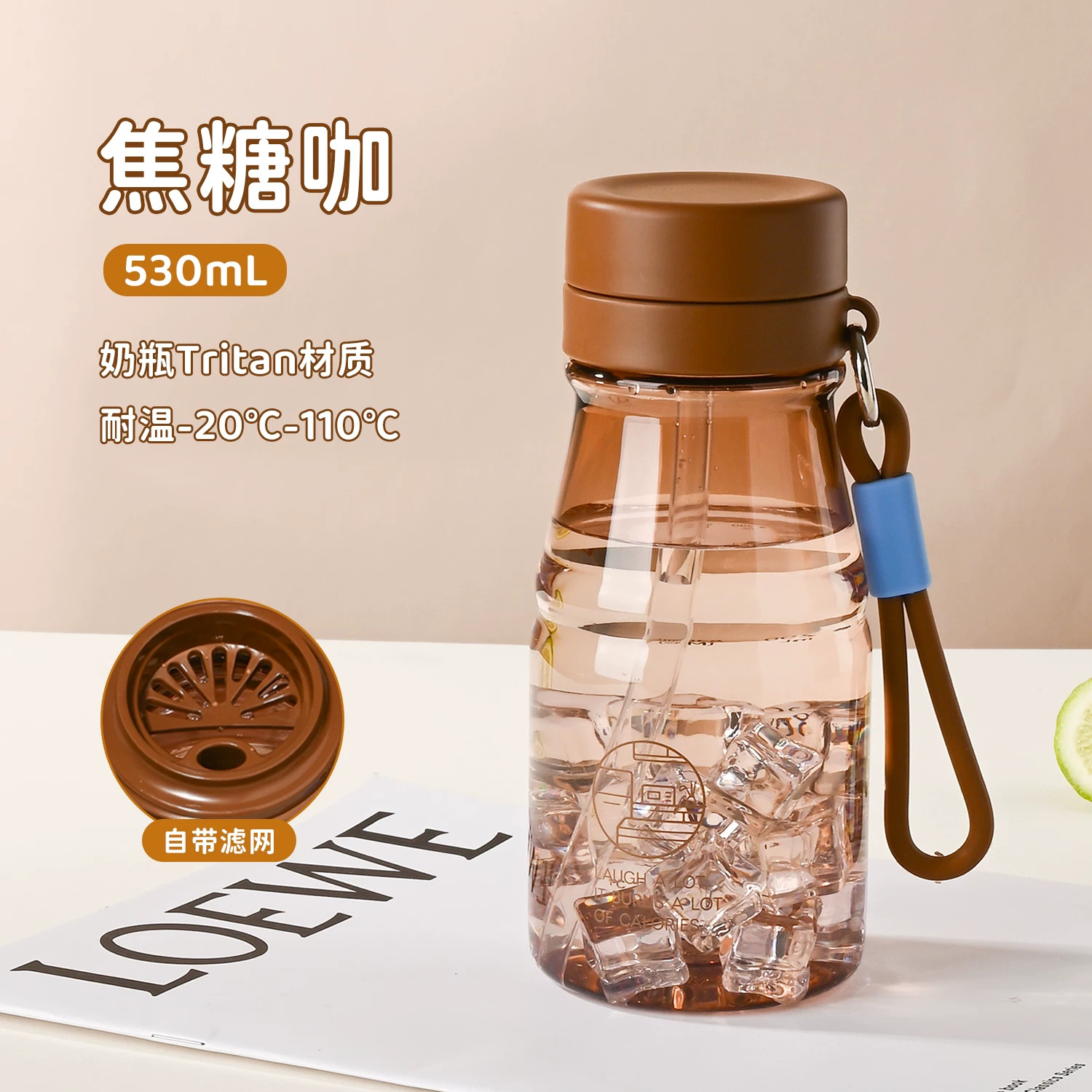 Taza de leche Tritan de alto valor facial taza de paja de té especial para estudiantes de verano taza de agua portátil resistente a altas temperaturas