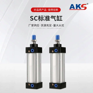 定制SC气缸支持可调节带磁性双头动耐高温耐腐蚀气动元件重型气缸