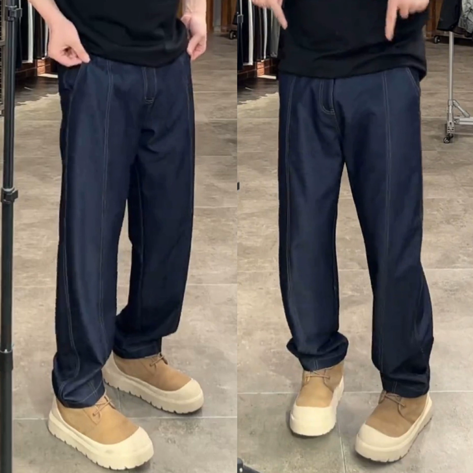 2025 весна и лето американский дизайн чувство ятаган джинсы мужской тренд простой стиль катионные повседневные брюки