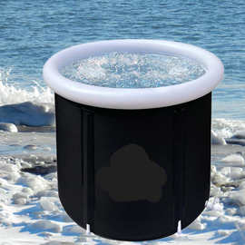 亚马逊热销充气冰浴桶方便折叠洗澡池家用沐浴桶浴盆大号泡澡神器