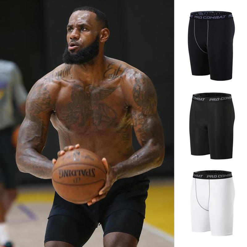 Sports Tight Shorts Men's Track and Field Basketball Football Running Base Sweat Absorbing High Elastic Shovel Pants Training Shorts Men's