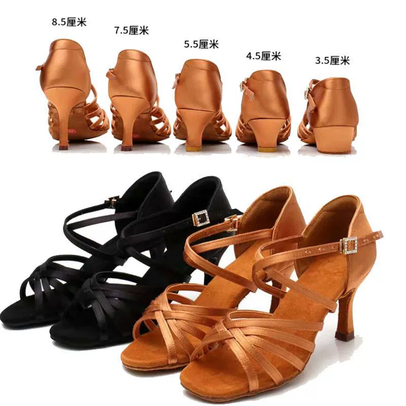 Туфли для латиноамериканских танцев для взрослых, девочек, супермягкие, на среднем и высоком каблуке, для занятий латиноамериканскими танцами.