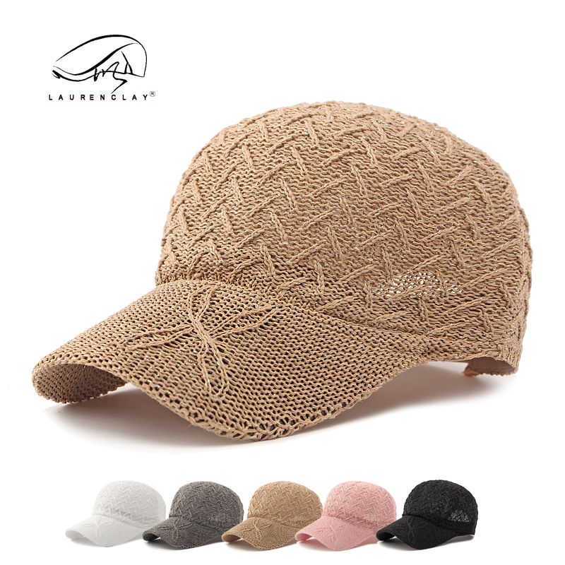 Sombrero de malla para mujeres sombrero solar de verano respirado, sombrero de béisbol de estilo europeo y americano al aire libre