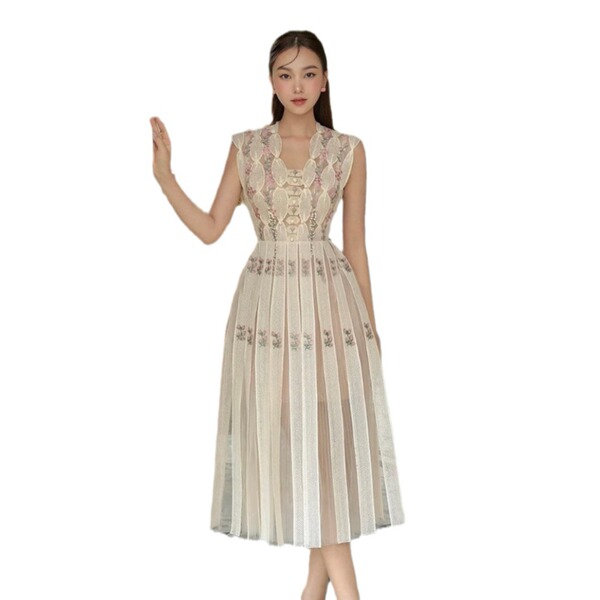 Autumn cute dress sleevless