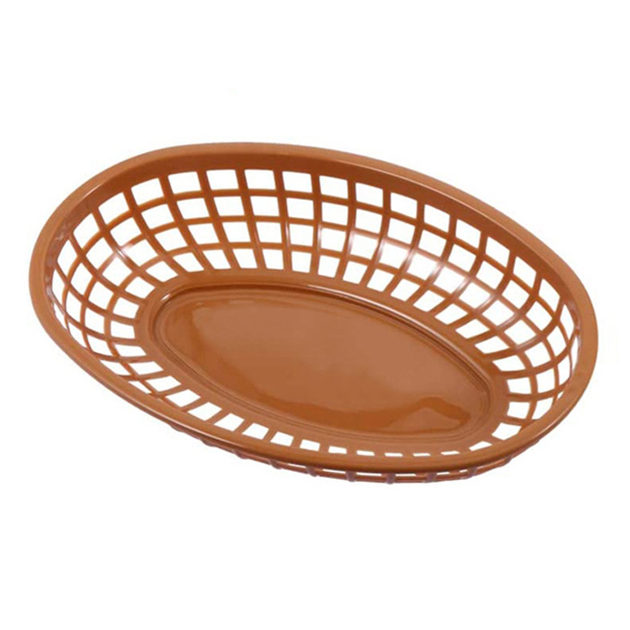 Cesta de pollo frito y patatas fritas, cesta de hamburguesas, merienda de té de la tarde, cesta de plástico ovalada, cesta de comida para fiestas, recortada image 12