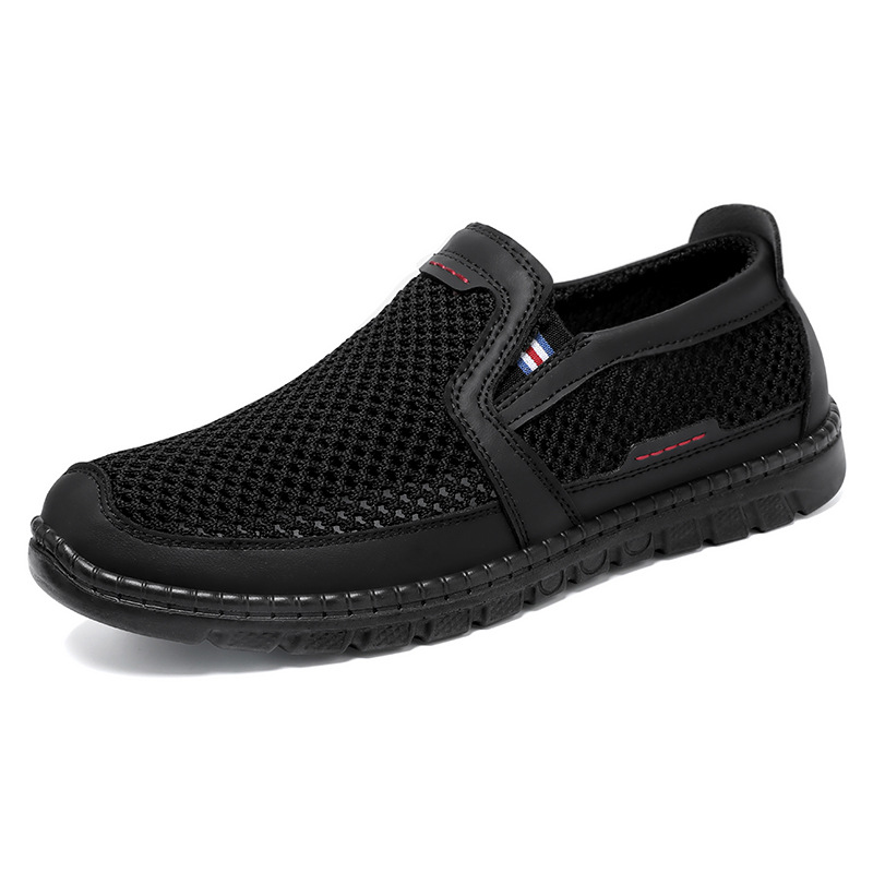 Zapatos de hombre de verano nuevos zapatos de malla de hombre de poliuretano ligero viejos zapatos de tela de Beijing zapatos de mediana edad zapatos de papá grandes