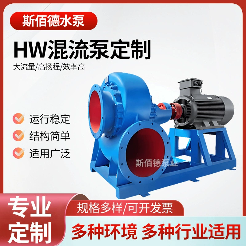 Насос горизонтальный дренажный большой производительности, насос для орошения рек, насос для сточных вод WQ, насос для дренажа городских наводнений