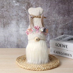 Love of the Harbor New Alpaca Faceless Doll Cute Doll Rudolph Figure Shelf Accent Knitted Hat Plush Toy