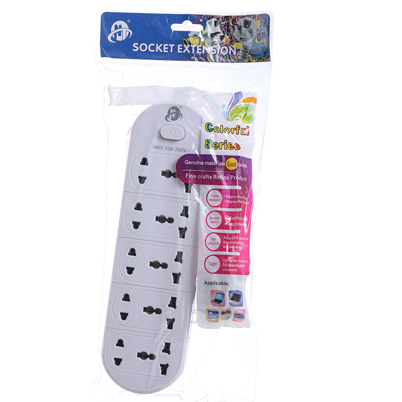 Serie NT blanco Dubai 3m enchufe de corriente con interruptor enchufe de fila de comercio exterior image 2