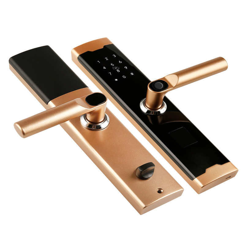 高级铝合金防盗门木门家用指纹密码锁多功能解锁智能APP TTLOCK