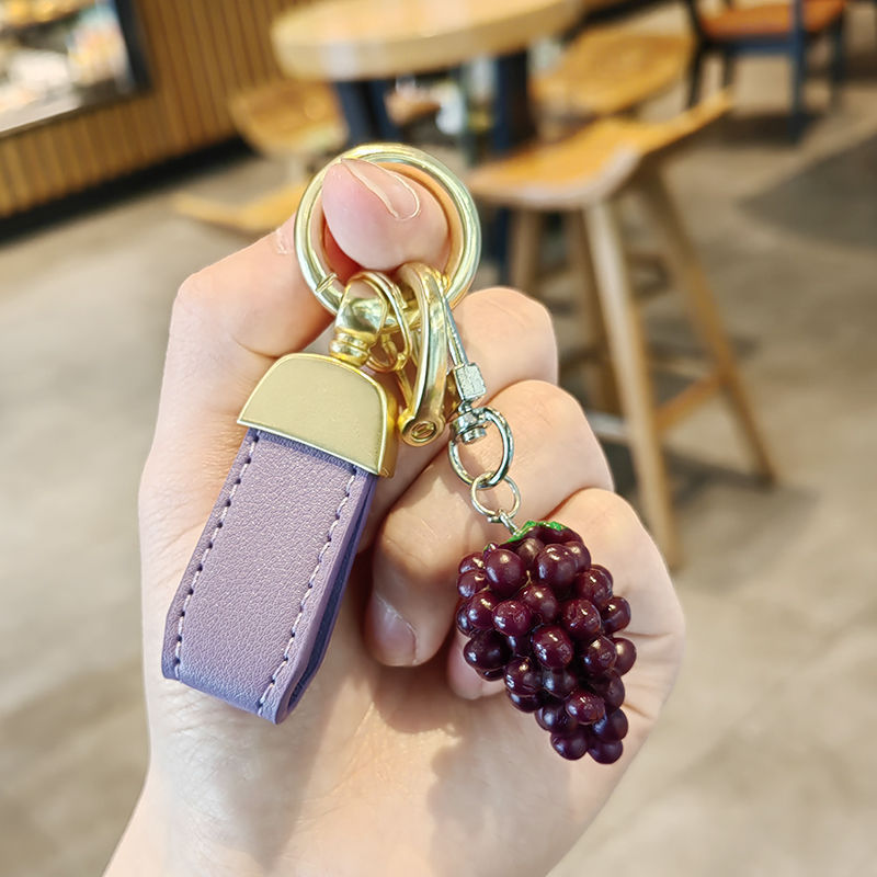 Süß Frucht Pu-leder Unisex Taschenanhänger Schlüsselbund display picture 3