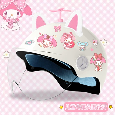 four seasons motorcycle safety helmet | Motosiklet kaskı (dəbilqə) - bright-white-high-definition-random-windmill-white-powder-combination-3c-certified-model-meimei-tz