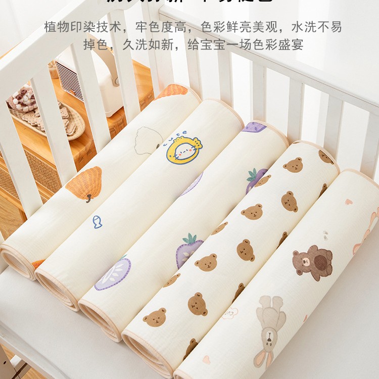 Baby crepe fabric urine-proof pad, washable baby products wholesale, gauze pure cotton waterproof breathable baby all-cotton Class A