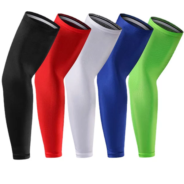 Ride Sunscreen Leg Cover Sports Running Elastic Quick-drying Compression Leg Protector Football Training Protector Basketball Non-slip Knee Protector