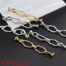 复古不规则天然巴洛克珍珠项链diy收尾扣手链项链连接扣珍珠扣