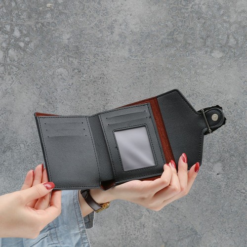  New Women's Wallet Women's Short Fashion Live Broadcast Multiple Card Slots Three-fold Buckle Wallet Foreign Trade One Piece Dropshipping