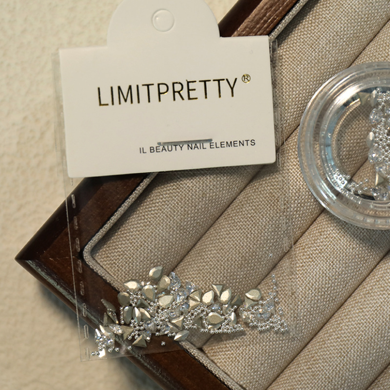 Nuevo taladro de uñas de amor en línea super flash gota de agua plana amor material de collage paquete de uñas decoración al por mayor