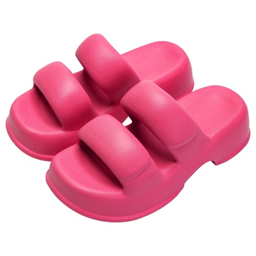 Thick-soled slippers for women's summer outer wear 2024 new anti-slip Internet celebrity seaside beach heightening sandals for women