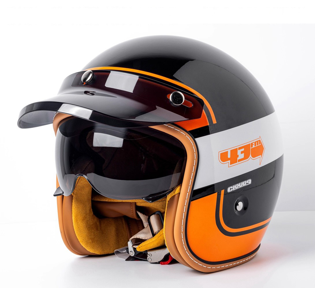 Built-in Goggles, Motuoche Motosiklet kaskı (dəbilqə) - mt-5-gloss-black-tilt-3c-certified-with-black-and-white-lenses-m