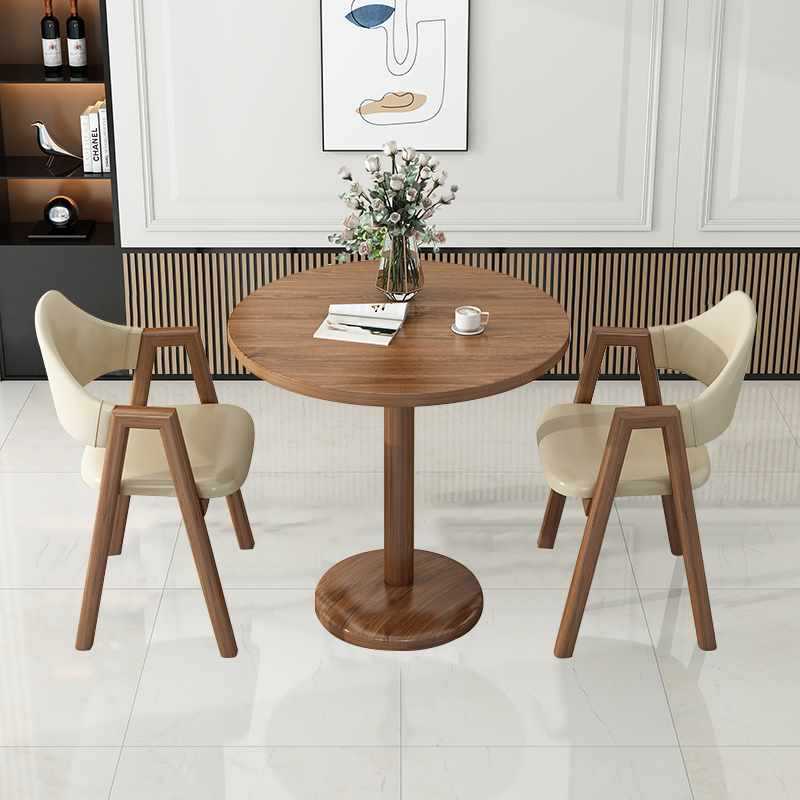 Dining Table and Chair Combination, Simple Leisure Area, Small Apartment Reception and Negotiation, Milk Tea Coffee Shop Balcony Reception Small Round Table
