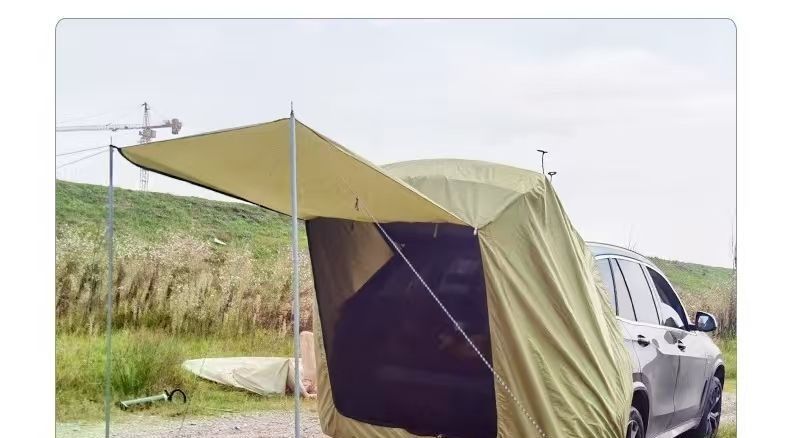 Direct from the manufacturer: Thickened, sun-proof, portable car tail tent, canopy, trunk camping outdoor tent, travel car tail tent