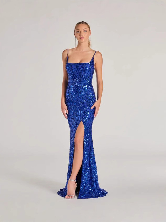 Nuevo estilo transfronterizo europeo y americano sexy un cuello esquinilla vestido de noche elegante vestido de fiesta image 3