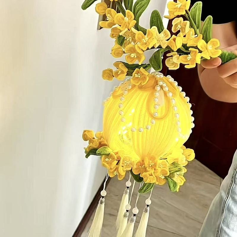 扭扭棒桂花风铃花灯diy材料包自制挂件挂饰实用中秋节礼物送朋友|undefined