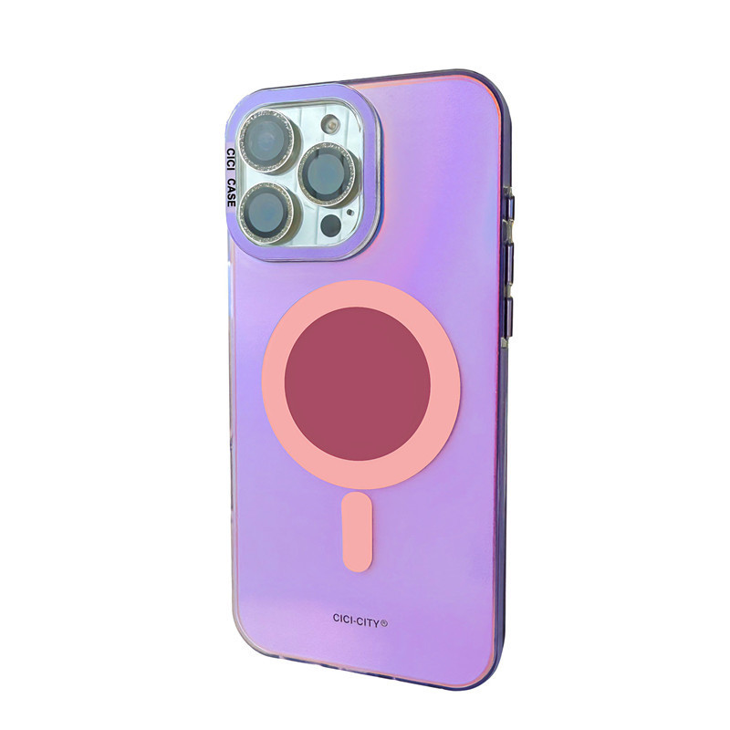 Apple 16promax 磁気電話ケース iphone17 オーロラつや消しマカロン 14 スタンドケース落下防止に適しています。|undefined