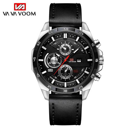 Fashionable Men's Waterproof Fashion Outdoor Sports and Leisure Watch Student Pinduoduo Belt Calendar Quartz Watch