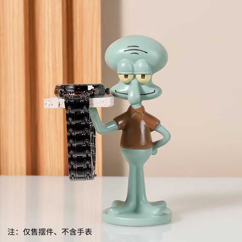 SQUIDWARD 쟁반 SQUIDWARD SQUIDWARD 휴대 전화 브래킷 스타일링 스토리지 장식품 스토리지 트레이 사무실 장식품