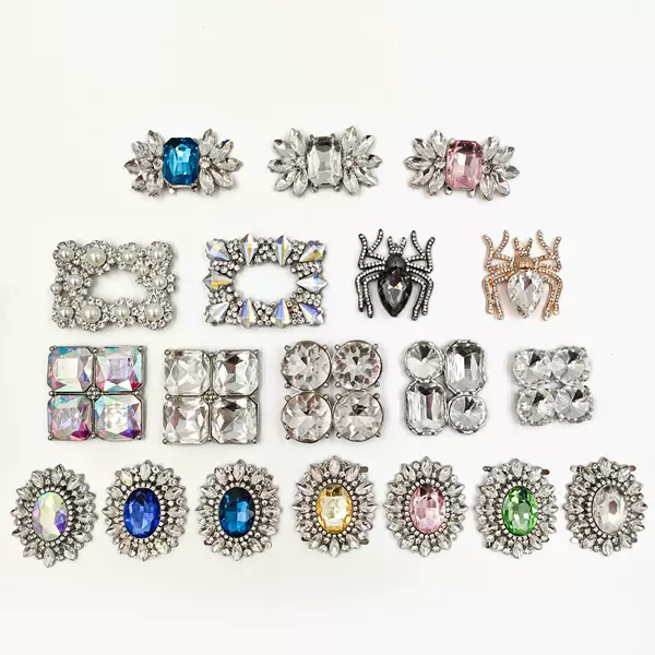 Factory direct in stock wholesale luggage decoration accessories new rhinestone pearl pin buckle high-end dinner bag buckle