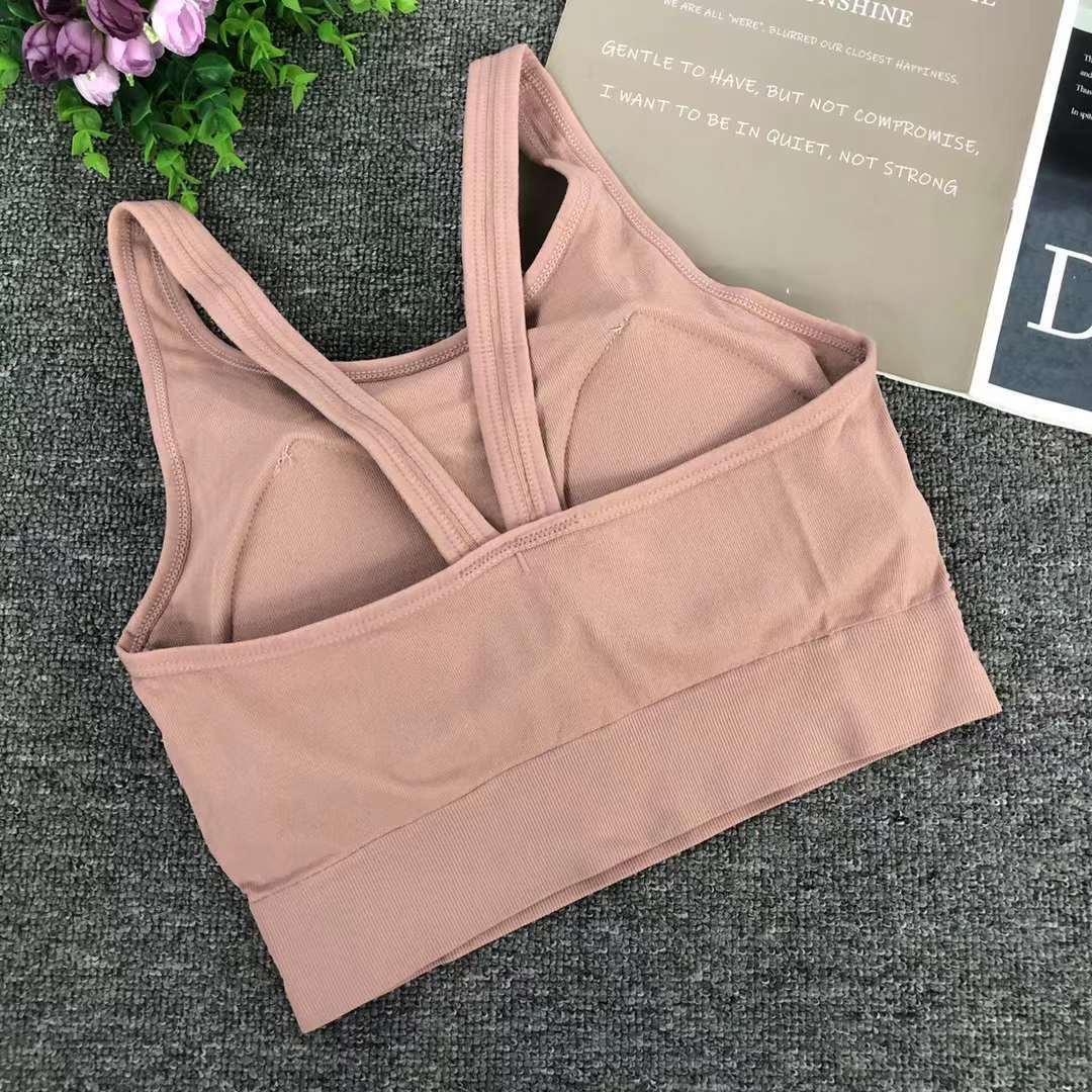 Nuevo chaleco sin costuras de alta elasticidad de alta calidad de dama sin anillo de acero bra de yoga ropa interior deportiva mujer al por mayor