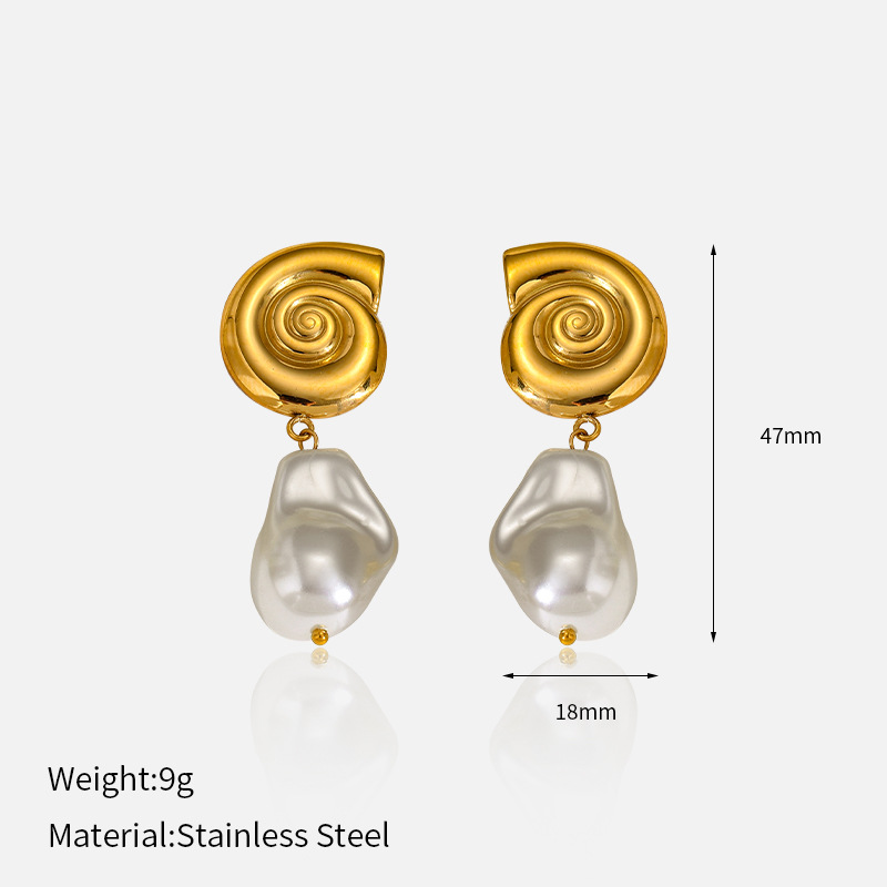 20g Weight 304 Stainless Steel Ear Needle Material Drop Earrings, Ear Studs Classification 1 Pair Quantity Holiday, Daily Occasion 304 Stainless Steel, Imitation Pearl Material Geometric Pattern All Seasons Season Women's Gender Polished Finish IG Style, Elegant, Vintage Style Style 1 Pair IG Style Elegant Vintage Style Geometric 304 Stainless Steel Imitation Pearl Drop Earrings Ear Studs 3