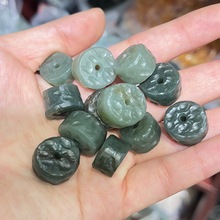 老翡翠锤纹散珠配饰文玩手串挂件高级装饰配件饰品DIY文玩配饰