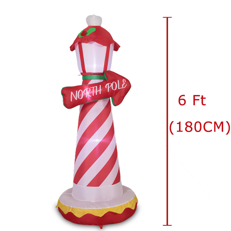 Transfronterizos 1,8 metros de decoración de navidad modelo de aire inflado Santa Claus hogar ártico decoración de jardín luminoso