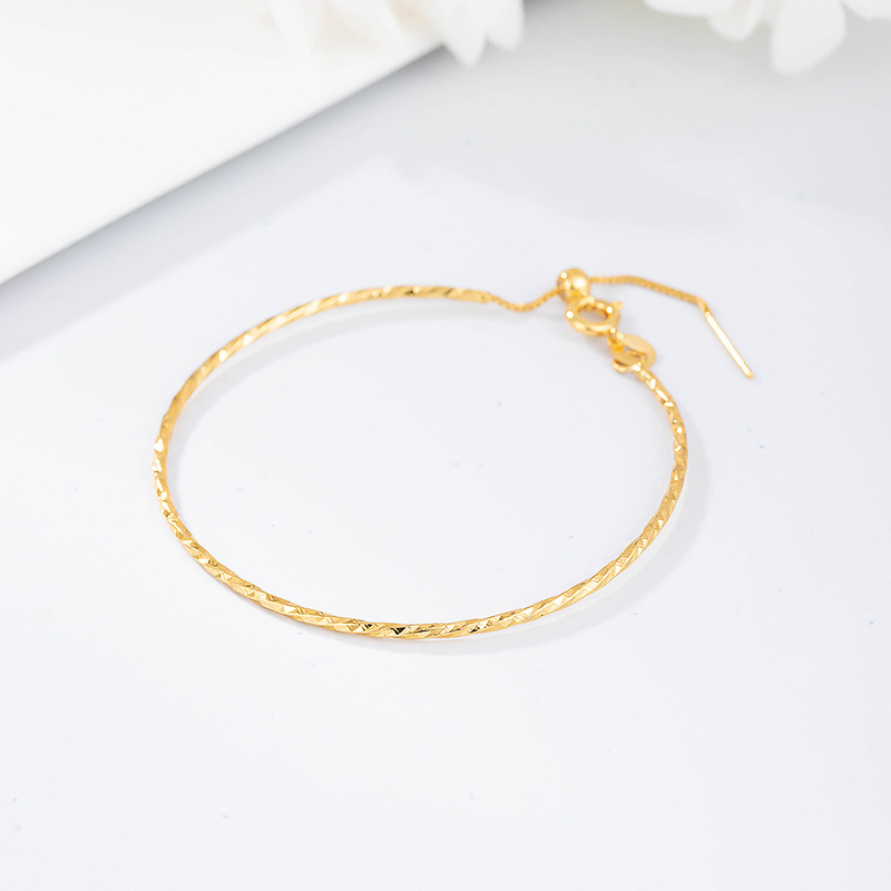 Wearable pequeño agujero del grano de la aguja de tipo pulsera de cuentas chapado en oro de 24K Pearl Road Pass pulsera de cuentas Universal DIY pulsera