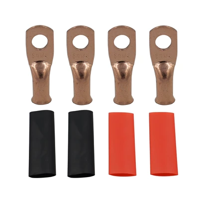 Power supply, ignition system accessories 4 copper cold press - 814-terminal-4-red-and-black-heat-shrinkable-tube-2
