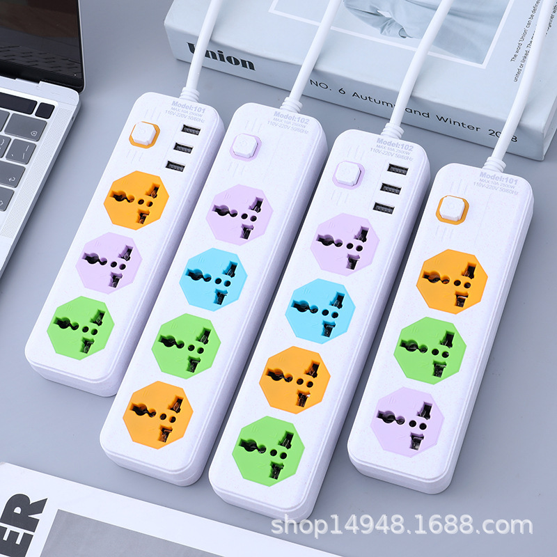 101#102#插排 NEW TIMES EXTENSION SOCKET power 2500W 外贸排插