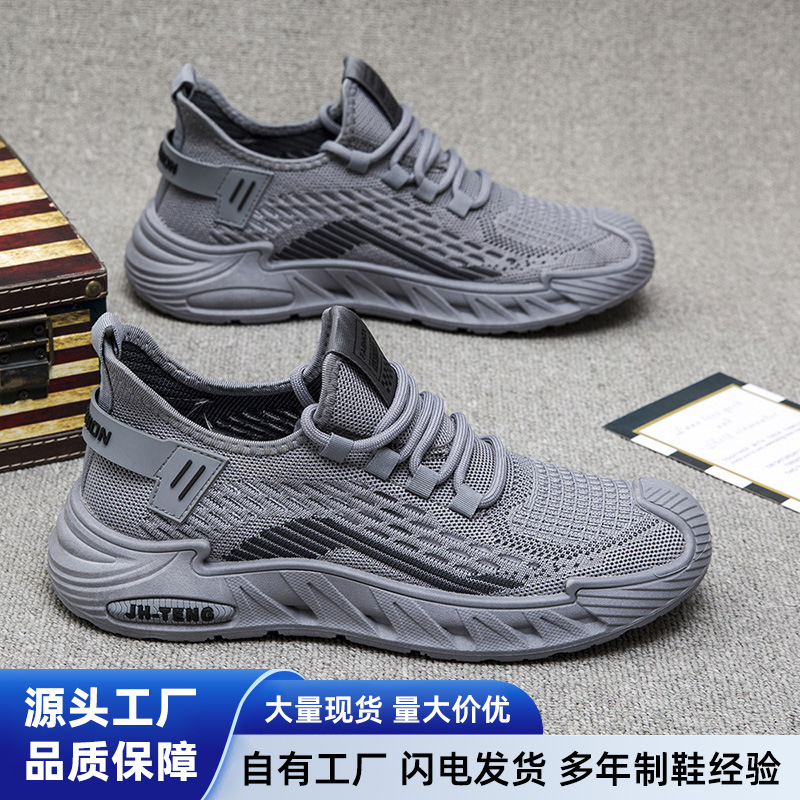 Summer Soft-Soled Breathable Work and Office Non-Slip Casual Mesh Men's Shoes Sports Mesh Shoes Size 46 Size 47 Size 48 Large Size