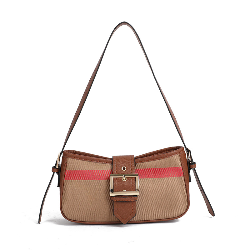 2023 nuevo bolso de las mujeres de moda simple contraste color hombro bolsa de mano bolso europeo y americano retro cuadrado hebilla baguette bolsa de la axila