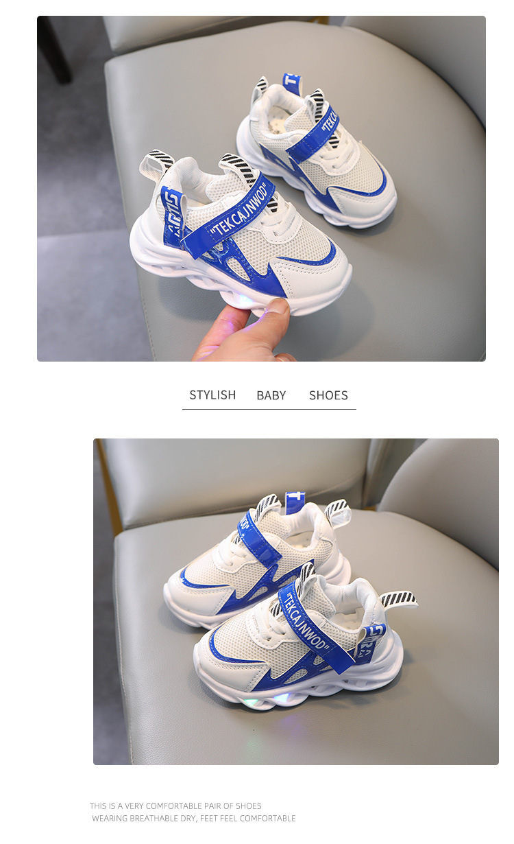 Led sneakers voor meisjes met ademende mesh stof_voghion.com