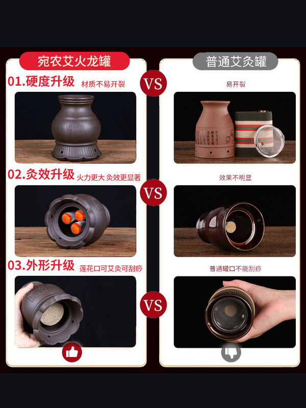 ドラゴン缶漢方薬専用石スクレーピングオールインワンカップ蓮口灸缶ポータブル灸家庭用灸器具|undefined