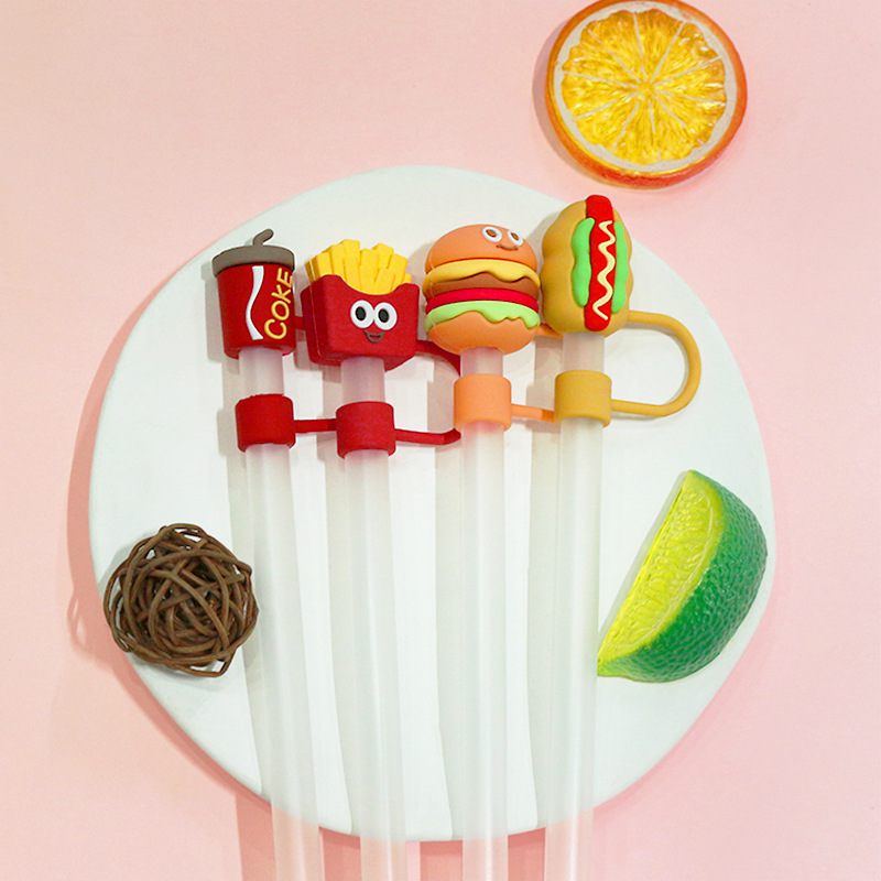 Cartoon series gourmet tapón de paja de 10mm gran calibre lindo nuevo tapón de paja de Coca-Cola